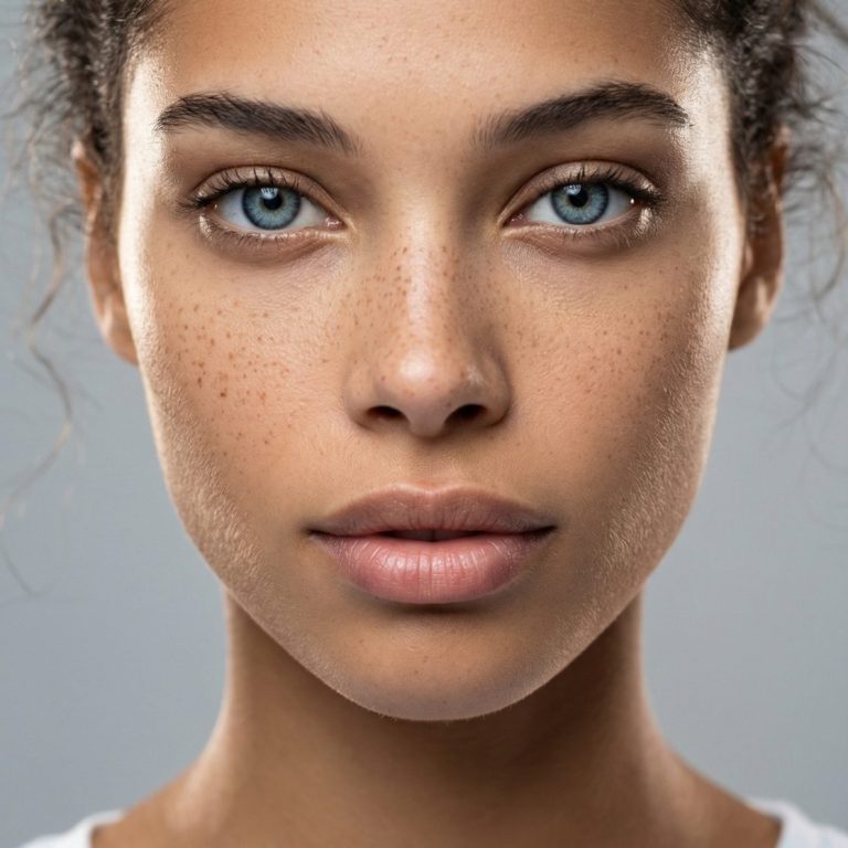 Detailaufnahme eines virtuellen Influencers für digitales Branding, Content Creation und Social Media Marketing 